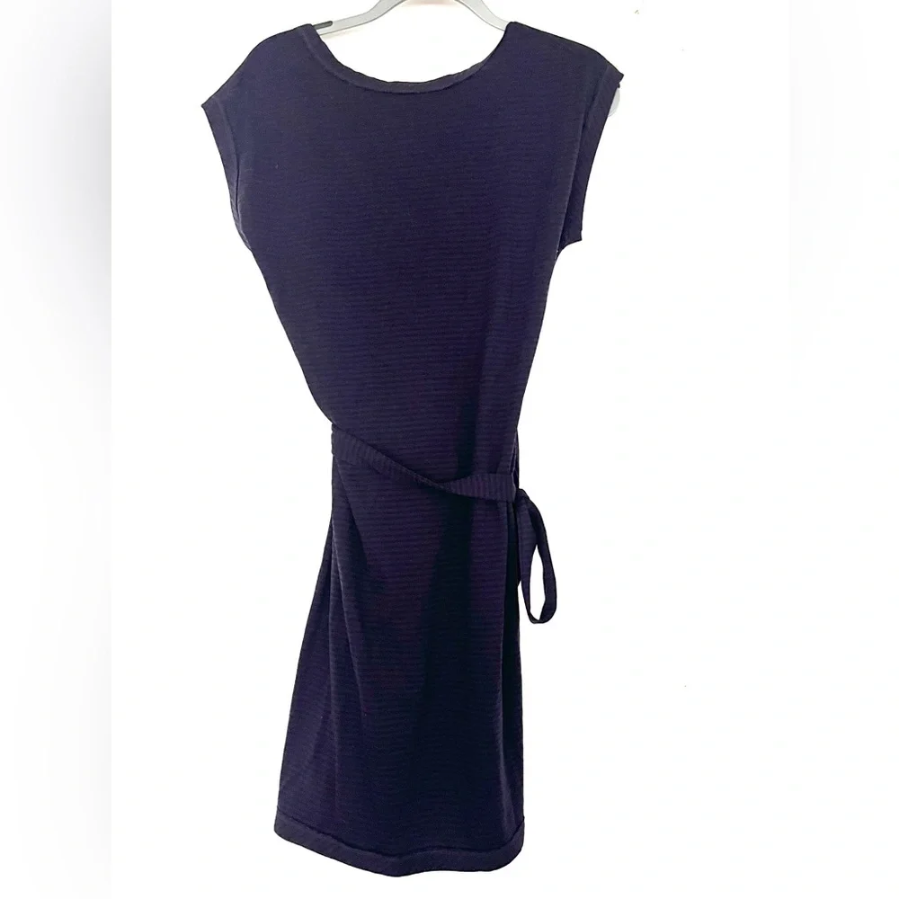 Women’s L Icebreaker Merino Villa Dress - Black & Purple Stripes - Picture 3 of 3